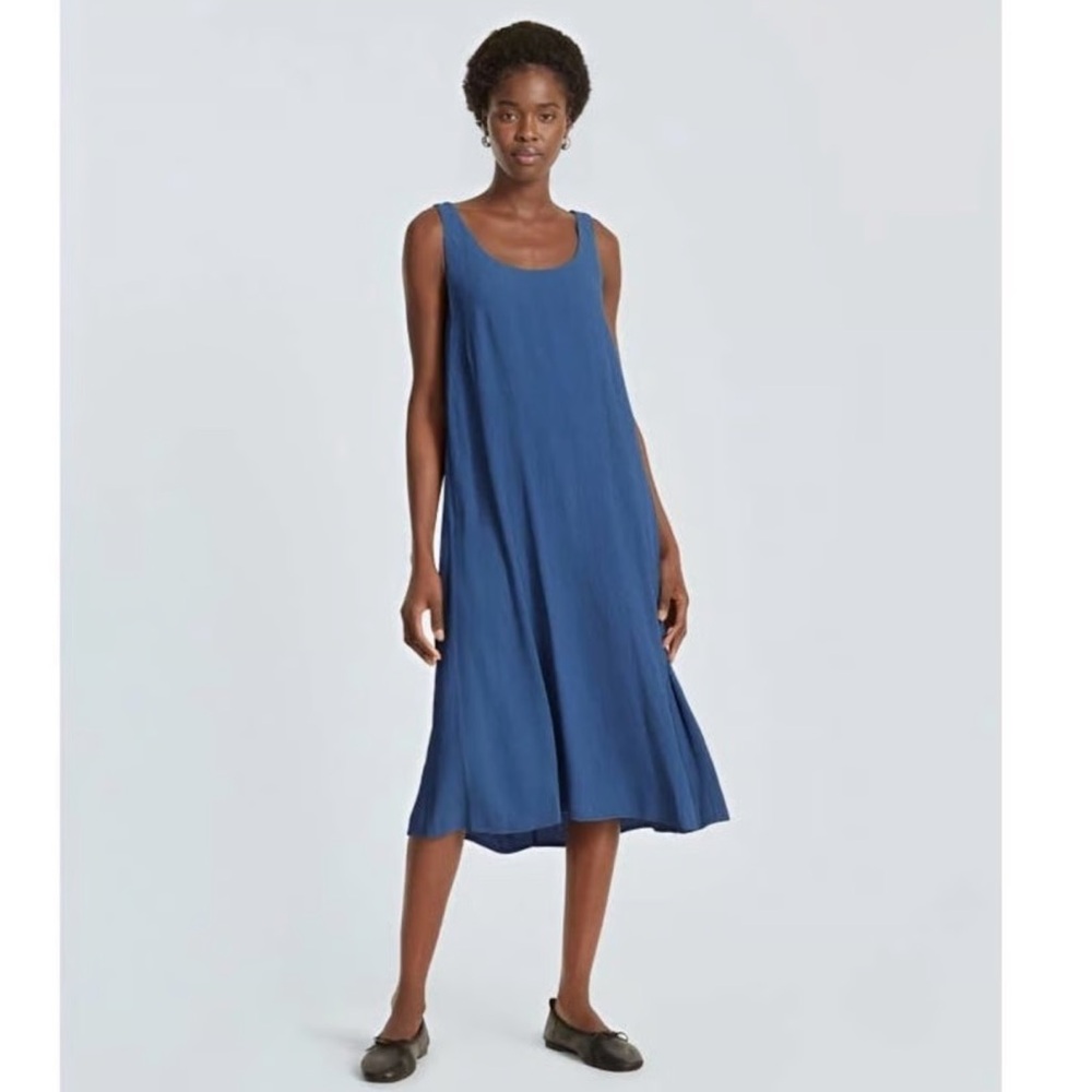 Everlane Blue Sleeveless Dress